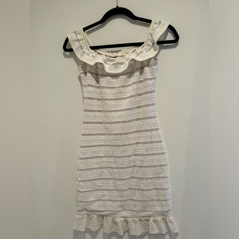 Nightcap white off the shoulder dress